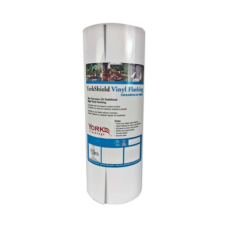 York York 18 in. W X 600 in. L Vinyl Flashing White RESYSVN18/50-WH